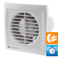 Ventilator ø 125 mm + timer + klapna