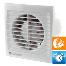 Ventilator ø 100 mm + timer + klapna