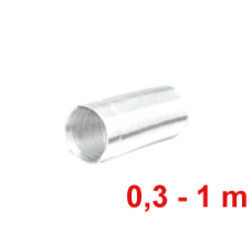 Cijev ventilacijska ø 120 mm x 1 m - bijela