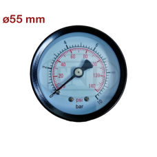 Manometar 1/4" ø55 mm - 10 bara