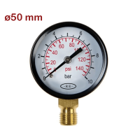 Manometar 1/4" ø50 mm - 10 bara