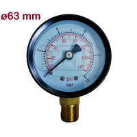 Manometar 1/4" ø63 mm - 10 bara