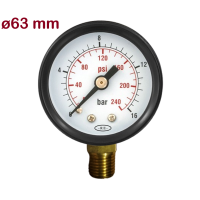 Manometar 1/4" ø63 mm - 16 bara