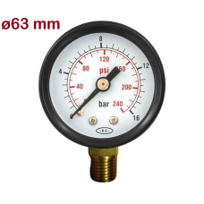 Manometar 1/4" ø63 mm - 16 bara